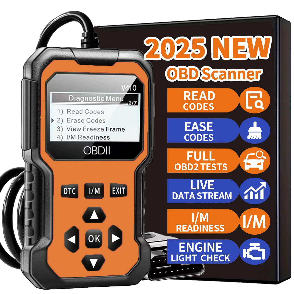 Car Obd2 Scanner Diagnostic Tool Code Reader Engine Fault Code Reader Scanner.