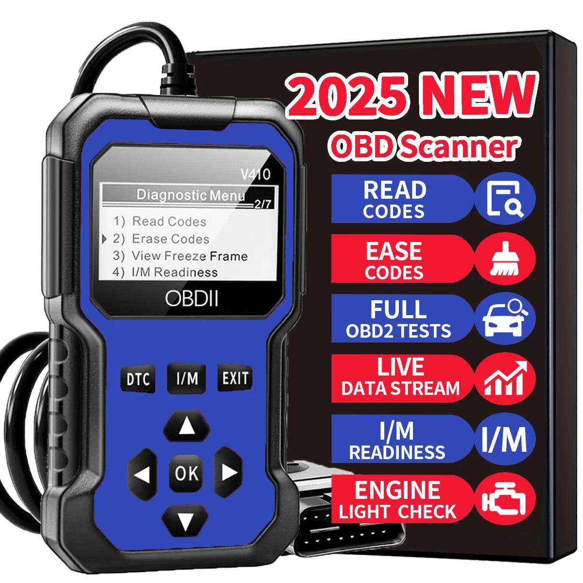 Car Obd2 Scanner Diagnostic Tool Code Reader Engine Fault Code Reader Scanner.