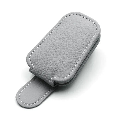 1Pcs Sunglasses Holder Is Suitable for Car Sunshades Magnetic Leather Sunglasses Clip and Ticket Clip Car Sunshade Accessories